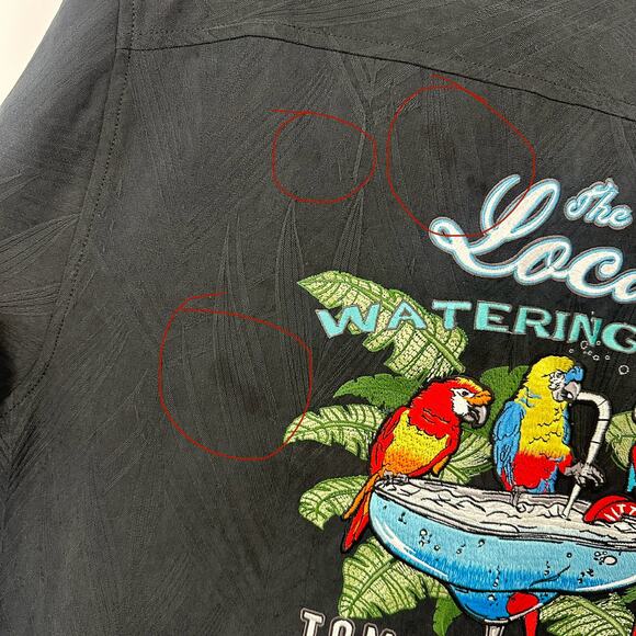 Tommy Bahama locals watering hole silk button shirt men’s size medium vacation - Picture 4 of 9